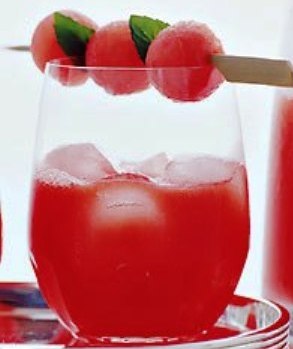 Watermelon balls garnish